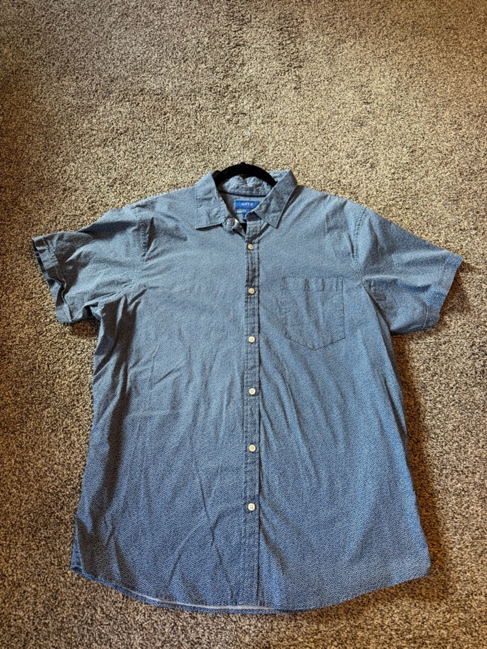 Apt. 9 Men's Short-Sleeve Button-Down Shirt in Heather Blue